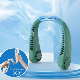 USB Charging Electric Portable Hanging Small Neck Fan Student Bladeless Mini Sports Fan
