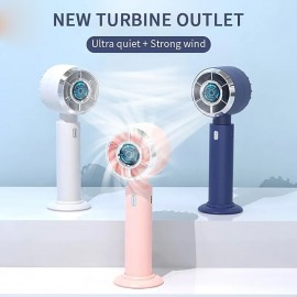 Electric Fan USB New Handheld Bladeless Fan Rechargeable Silent Desktop Mini Outdoor Fan Turbo Electric Fan Office Desk Outdoor Trave
