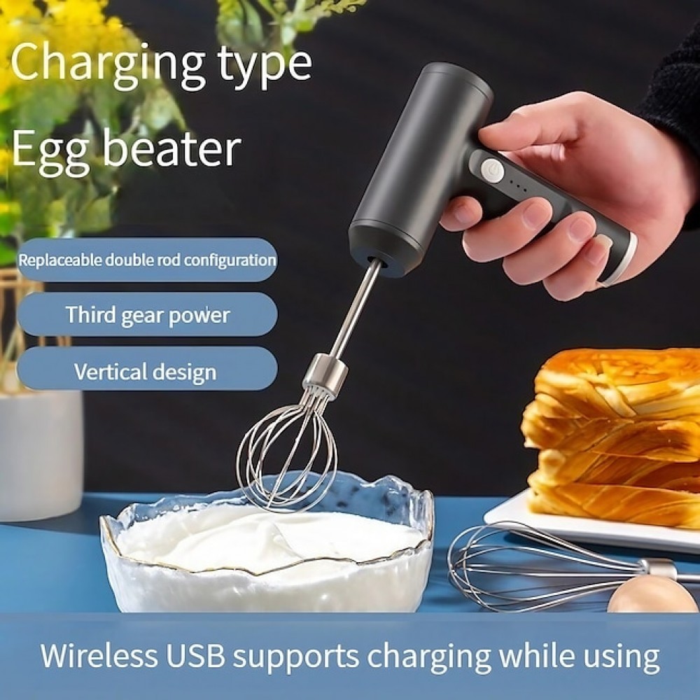Wireless Electric Food Mixer Portable 3 Speeds Egg Beater Baking Dough Cake Cream Mixer Kitchen Tools
Wireless Electric Food Mixer Portable 3 Speeds Egg Beater Baking Dough Cake Cream Mixer Kitchen Tools